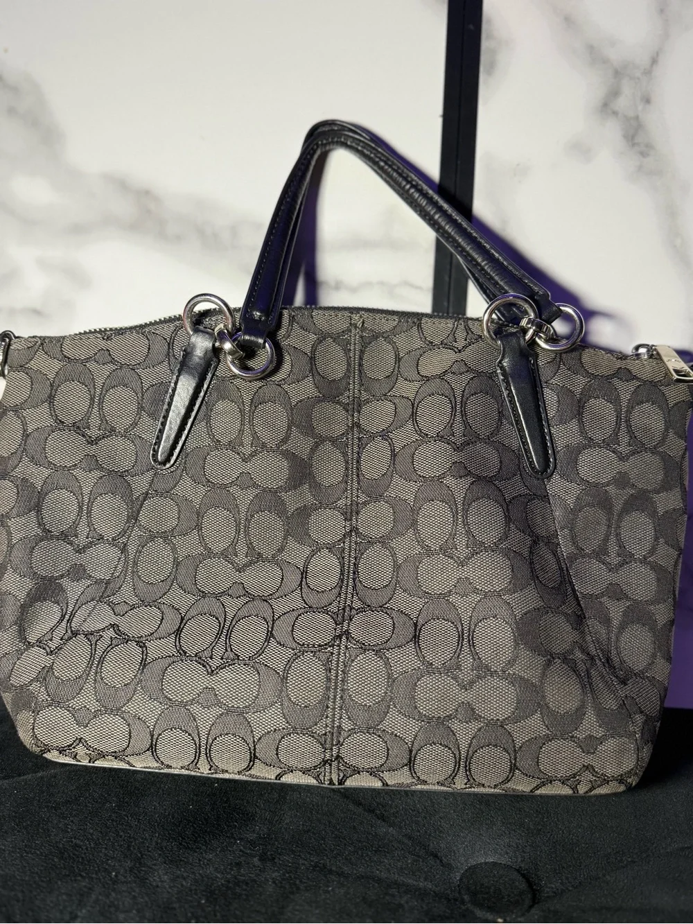 Coach zipper leather